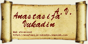 Anastasija Vukadin vizit kartica